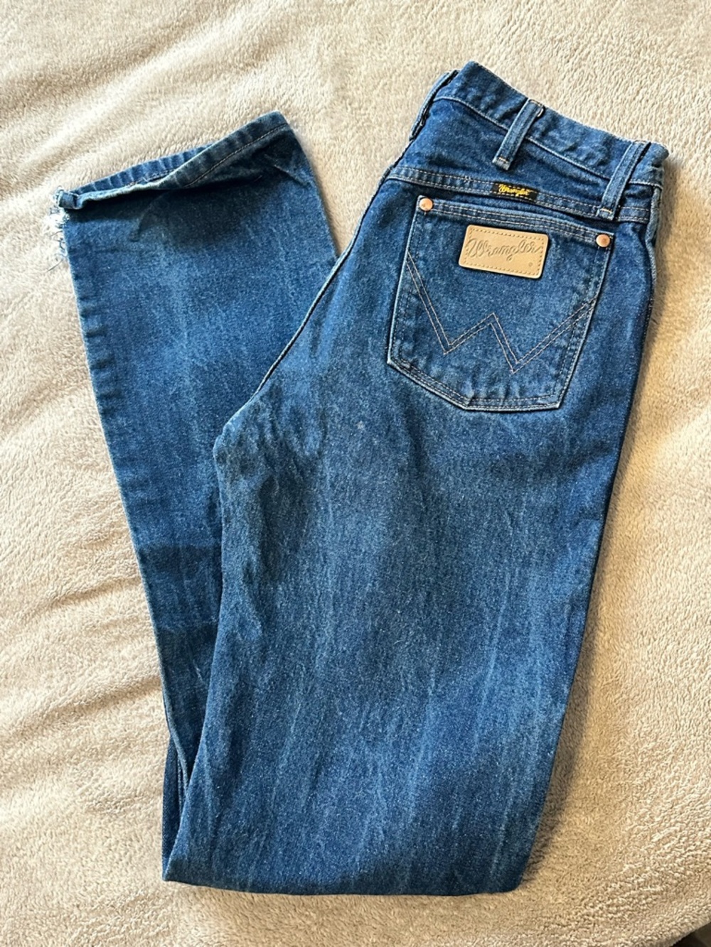Wrangler Men’s Dark Blue Straight-Leg Jeans